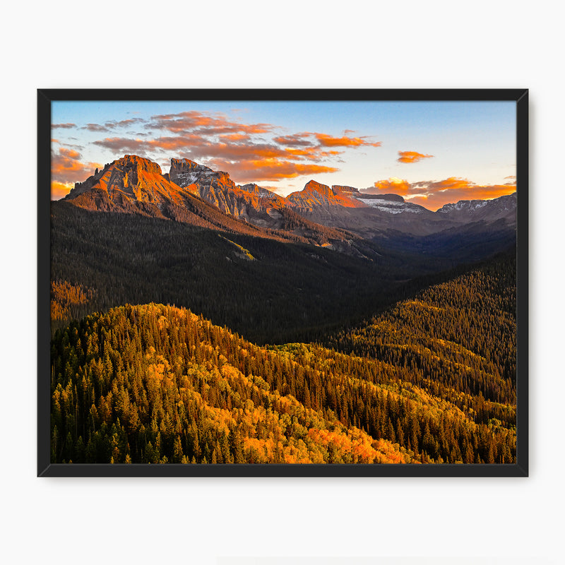 Vibrant Orange Mountain Photography - Sage and Rose Prints