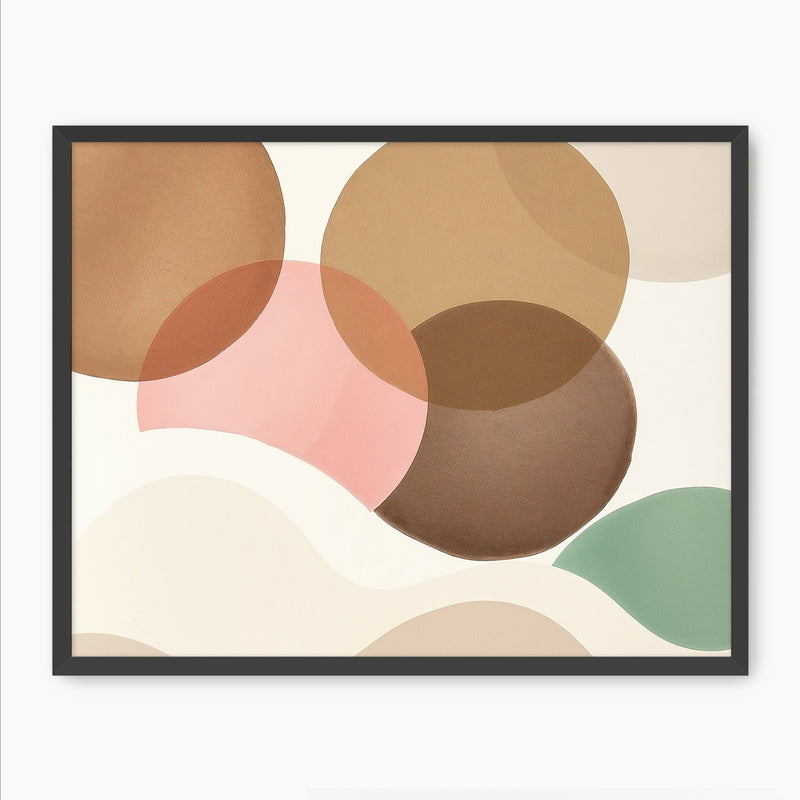 Sandstone and Pink Modern Art - Sage and Rose Prints