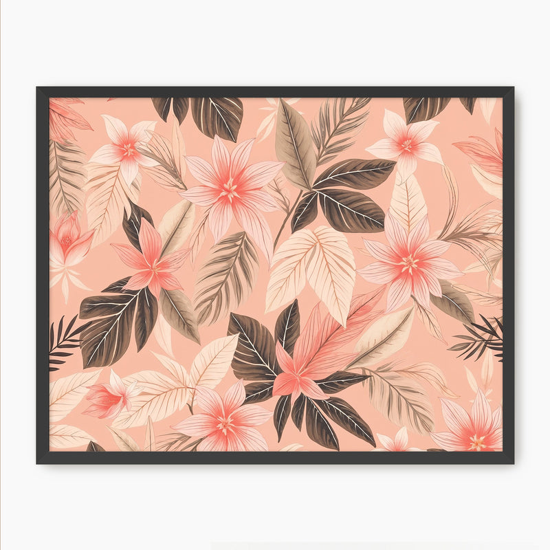 Soft Coral Maximalist Tropics - Sage and Rose Prints