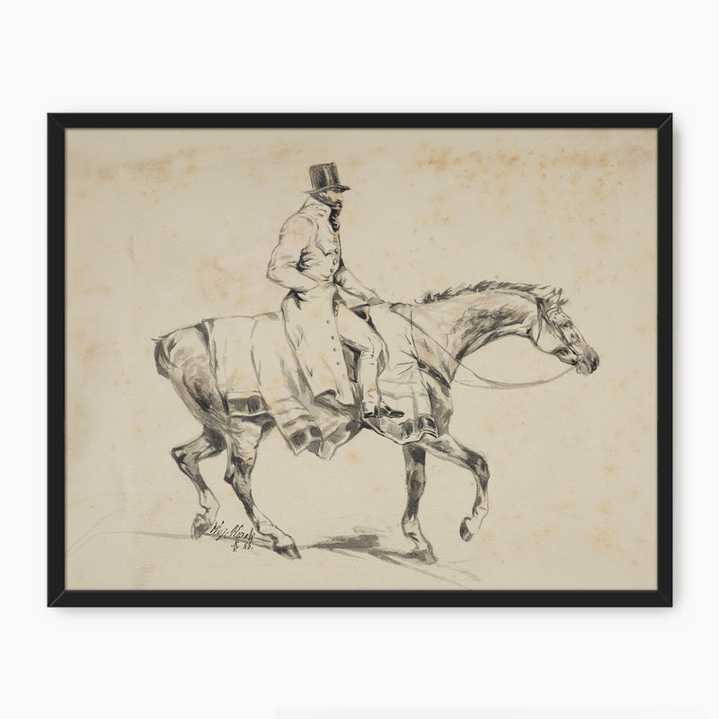 Vintage Horse and Rider Illustration