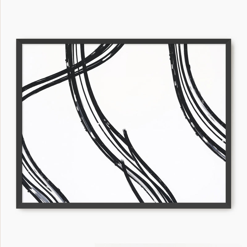 Black and White Abstract Print - Sage and Rose Prints