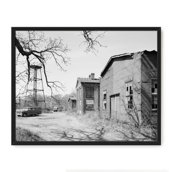 Historic Warehouse & Vintage Car Photo - Sage and Rose Prints