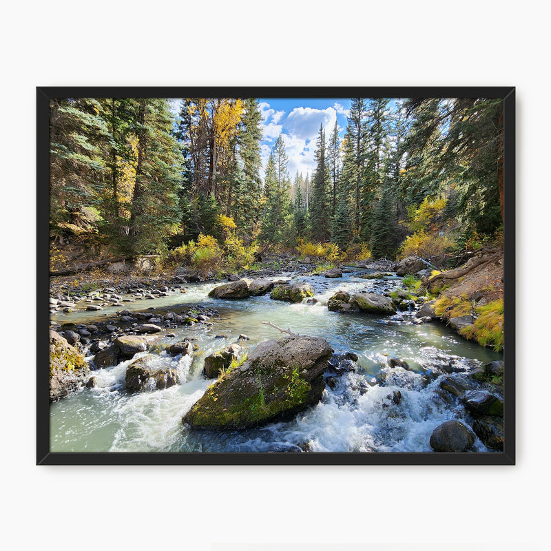 Vibrant Mountain River Photography - Sage and Rose Prints