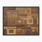 Terracotta Geometric Urban Landscape - Sage and Rose Prints