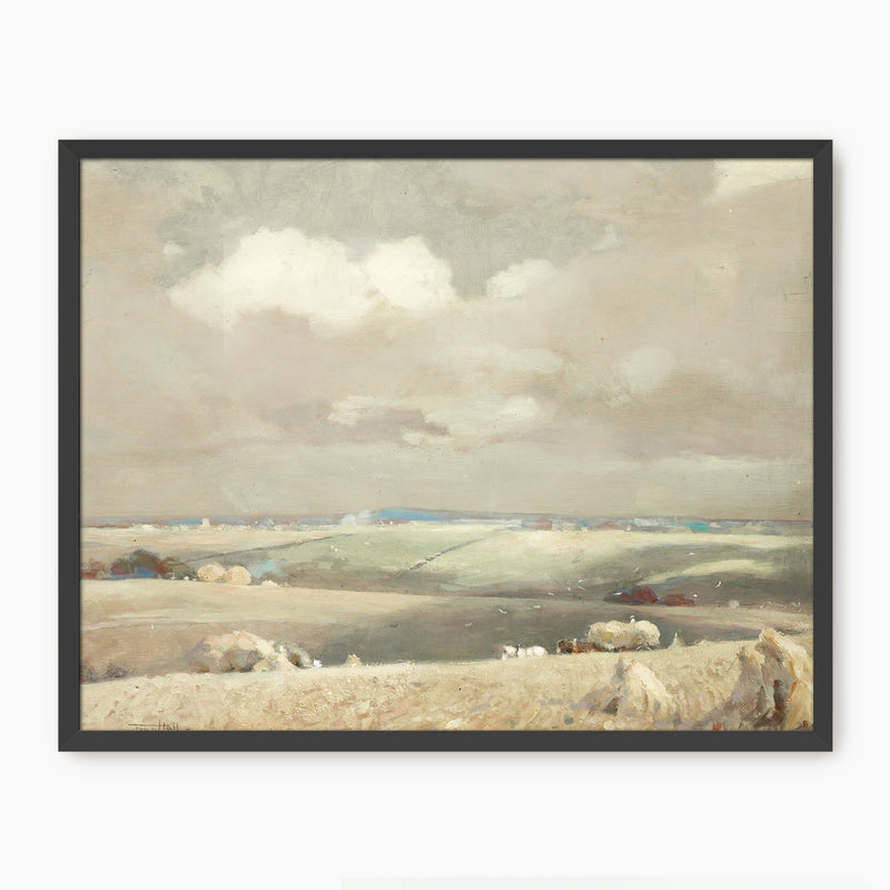 Clouds and Rolling Fields - Sage and Rose Prints