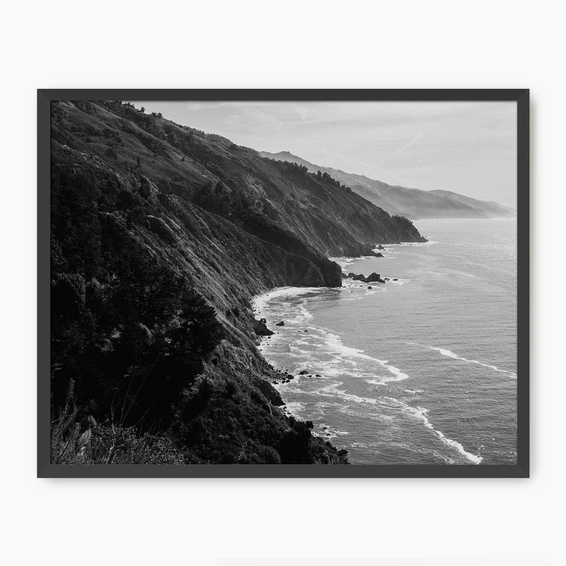 Big Sur Black and White Photo - Sage and Rose Prints