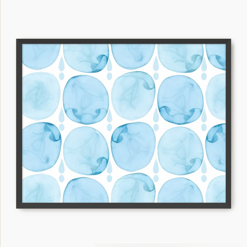 Organic Light Blue Print - Sage and Rose Prints