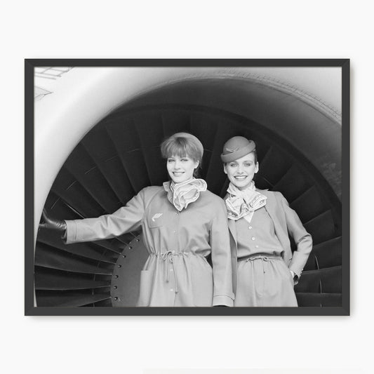 Stylish Flight Attendants Nostalgic Photo No2 - Sage and Rose Prints
