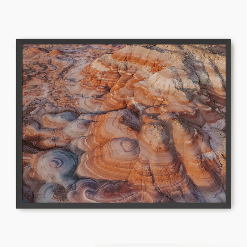 Rainbow Desert Aerial Landscape - Sage and Rose Prints