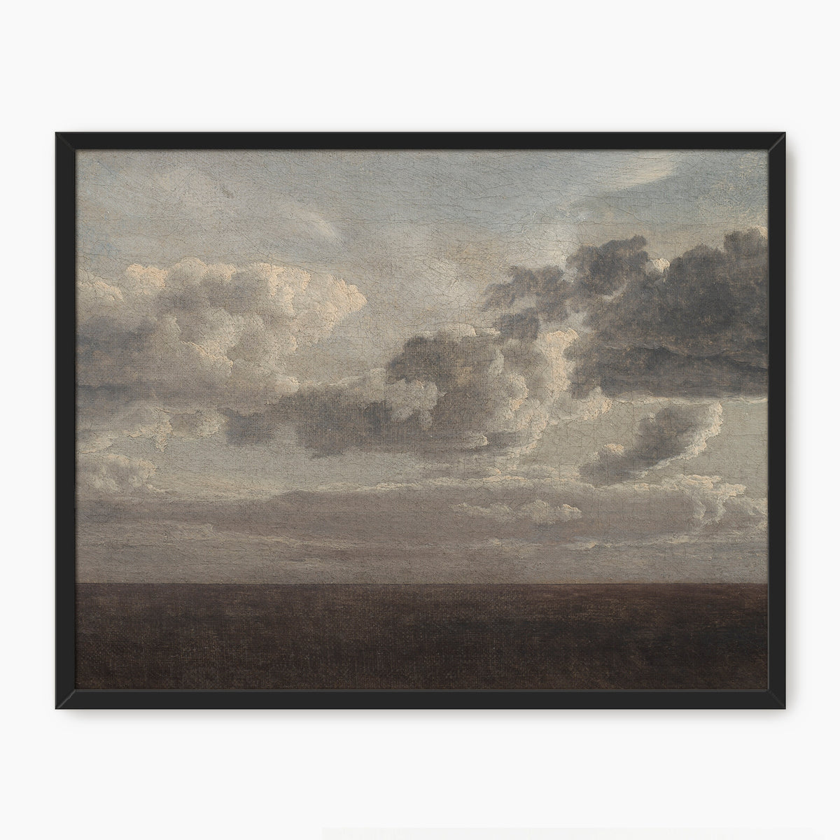 AK-49- Vintage Old Masters Cloudy Sky Landscape - Sage and Rose Prints