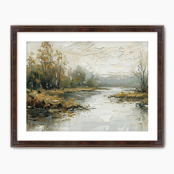 43 Moody Impressionist Marsh Painting Print - Sage and Rose Prints