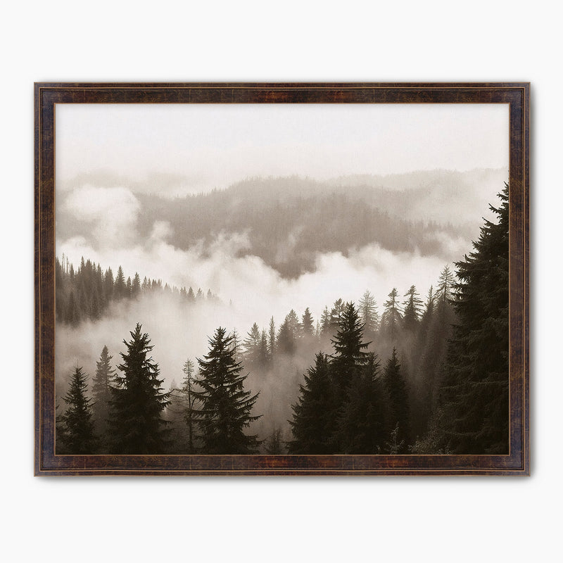 Misty Ridge Black and White Photo - Sage and Rose Prints