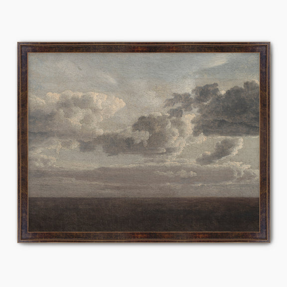 Vintage Old Masters Cloudy Sky Landscape - Sage and Rose Prints