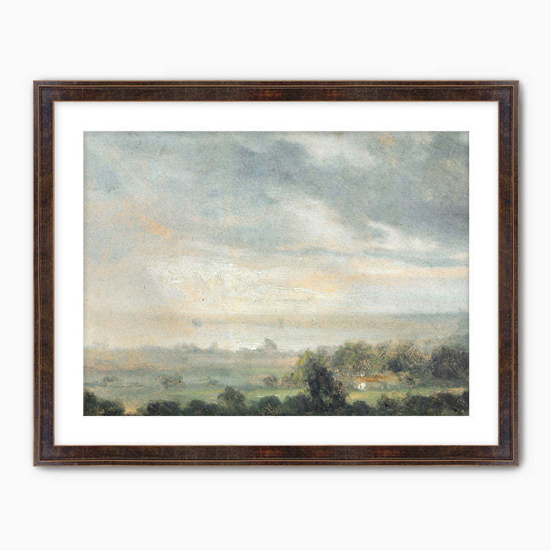 Vintage Old Masters Sky Painting - Sage and Rose Prints