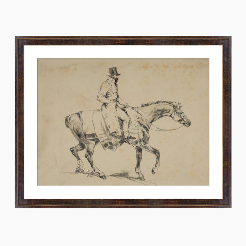 Vintage Horse and Rider Illustration