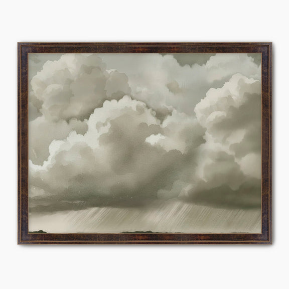 Rain Clouds on the Horizon Watercolor - Sage and Rose Prints