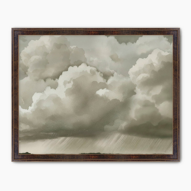 Rain Clouds on the Horizon Watercolor - Sage and Rose Prints