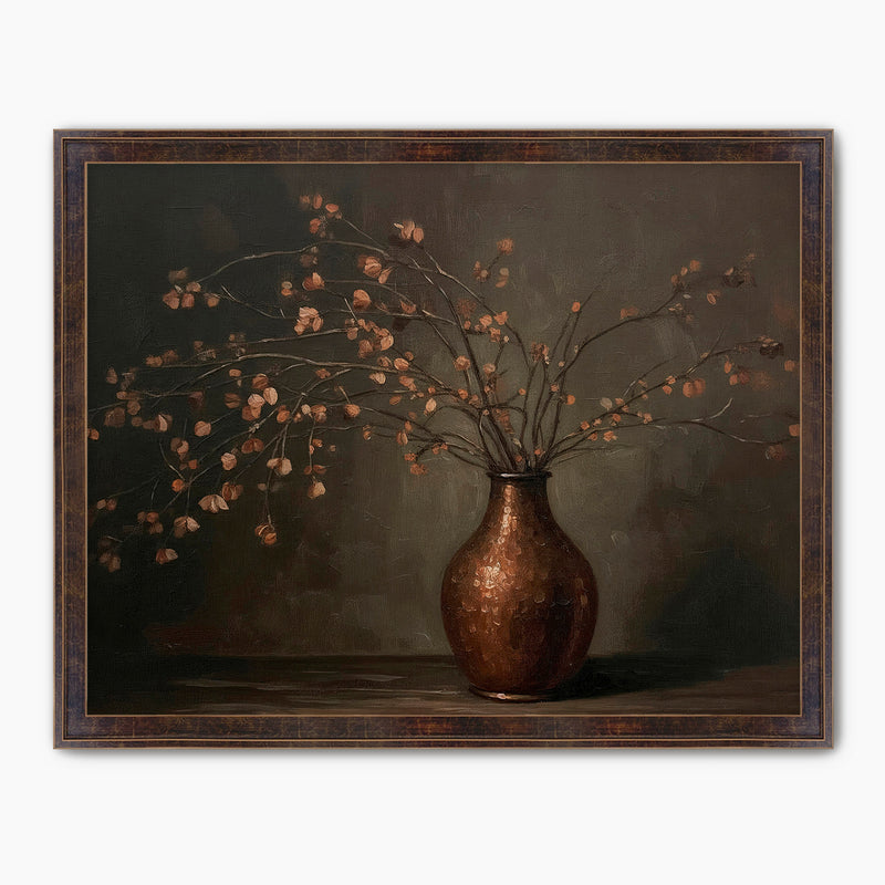 Moody Wabi Sabi Copper Vase - Sage and Rose Prints