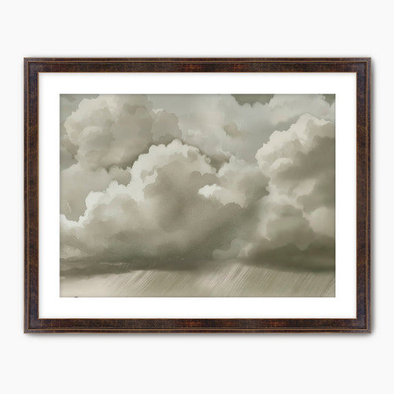42-Rain Clouds on the Horizon Watercolor - Sage and Rose Prints