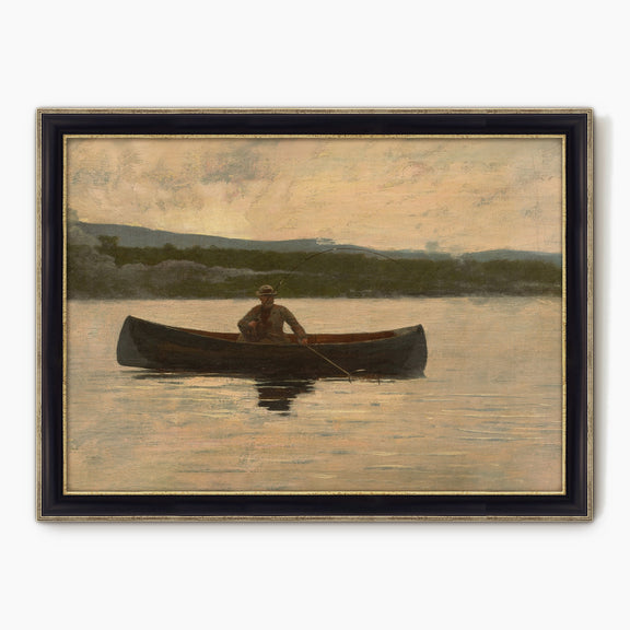 Playing a Fish - Winslow Homer Vintage Painting - Sage and Rose Prints