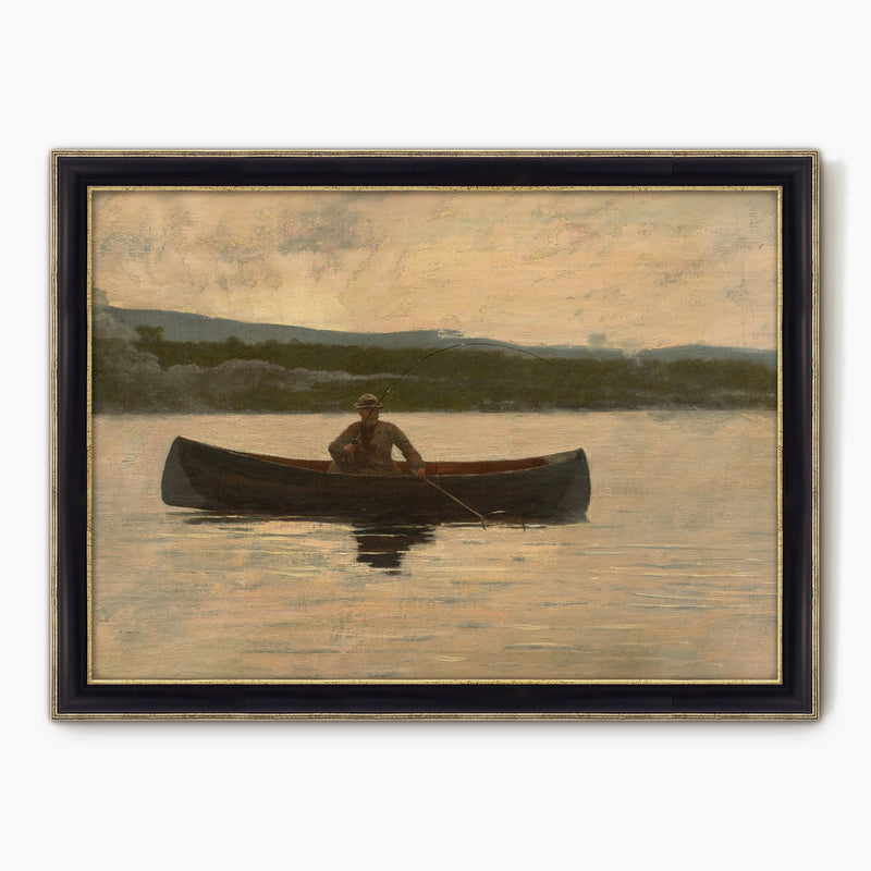 Playing a Fish - Winslow Homer Vintage Painting - Sage and Rose Prints