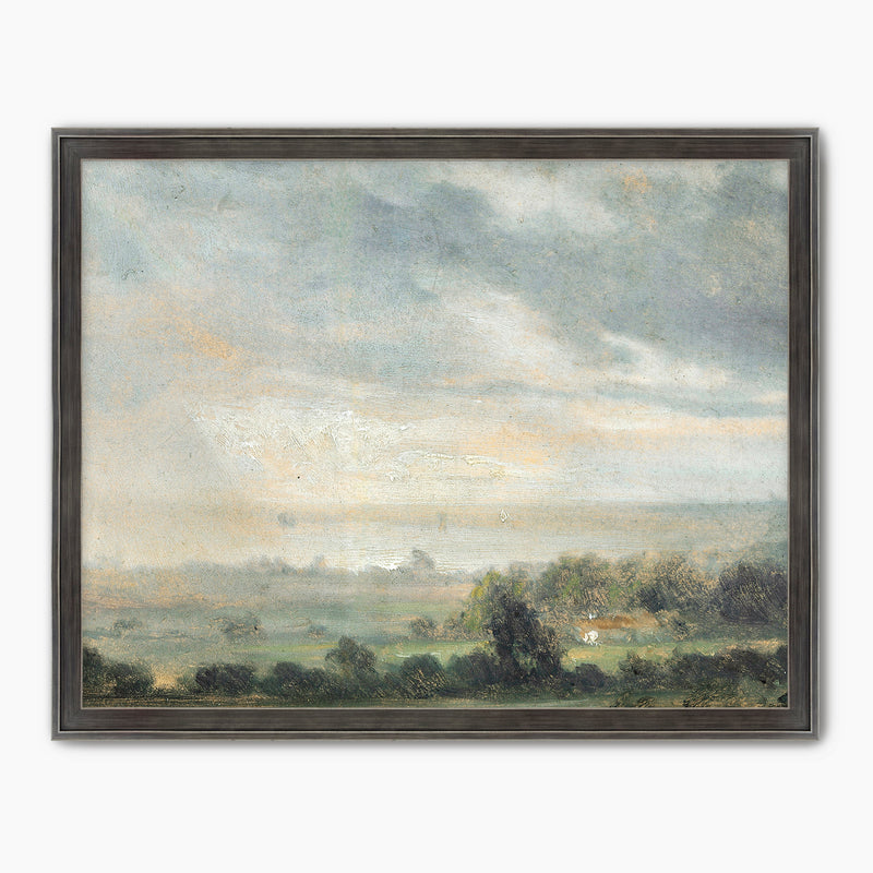 Vintage Old Masters Sky Painting - Sage and Rose Prints