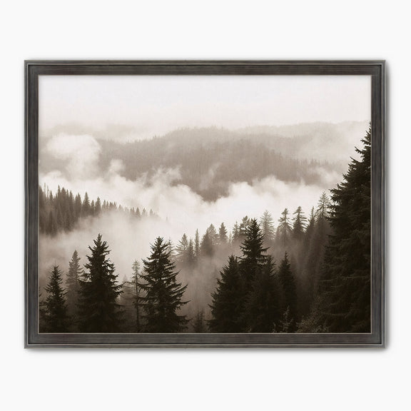 Misty Ridge Black and White Photo - Sage and Rose Prints