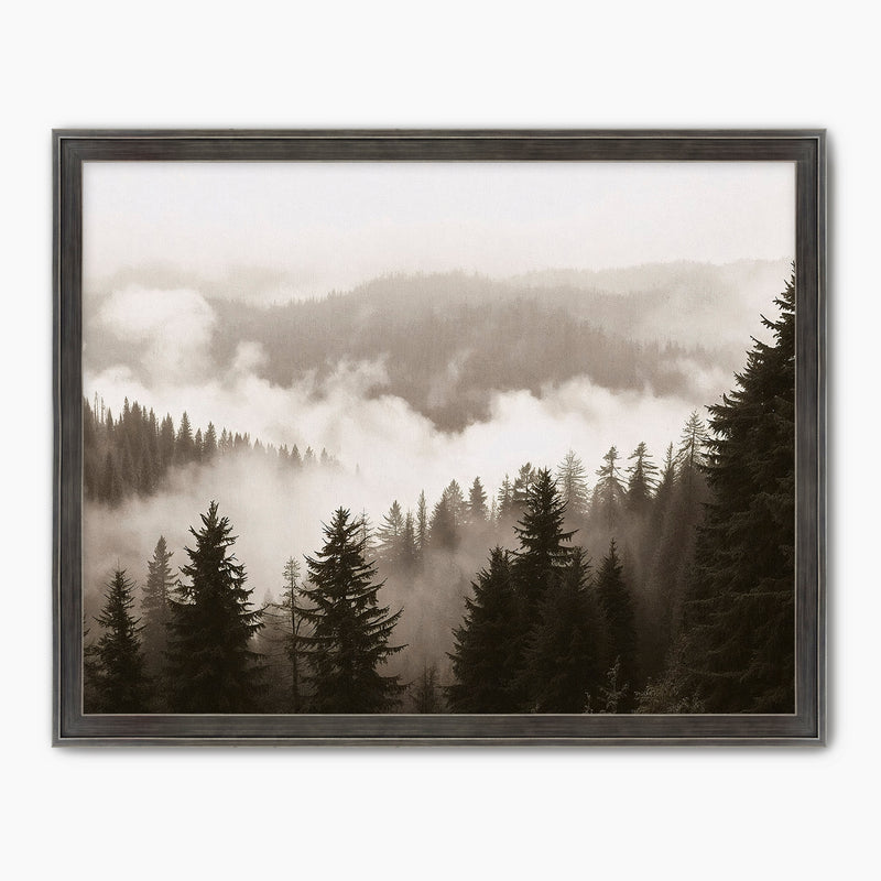 Misty Ridge Black and White Photo - Sage and Rose Prints