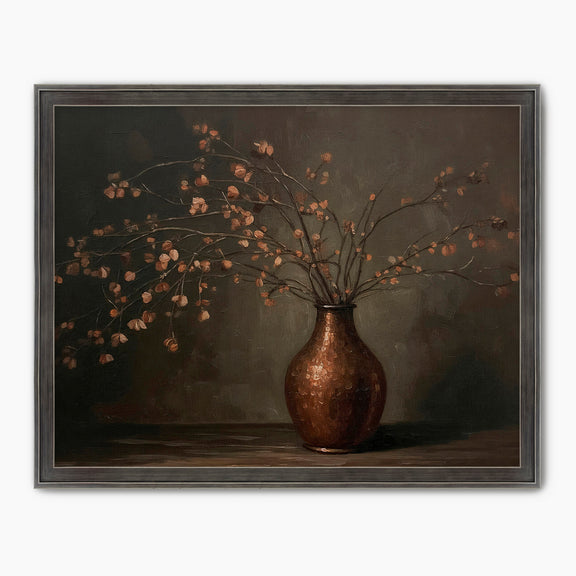 Moody Wabi Sabi Copper Vase - Sage and Rose Prints