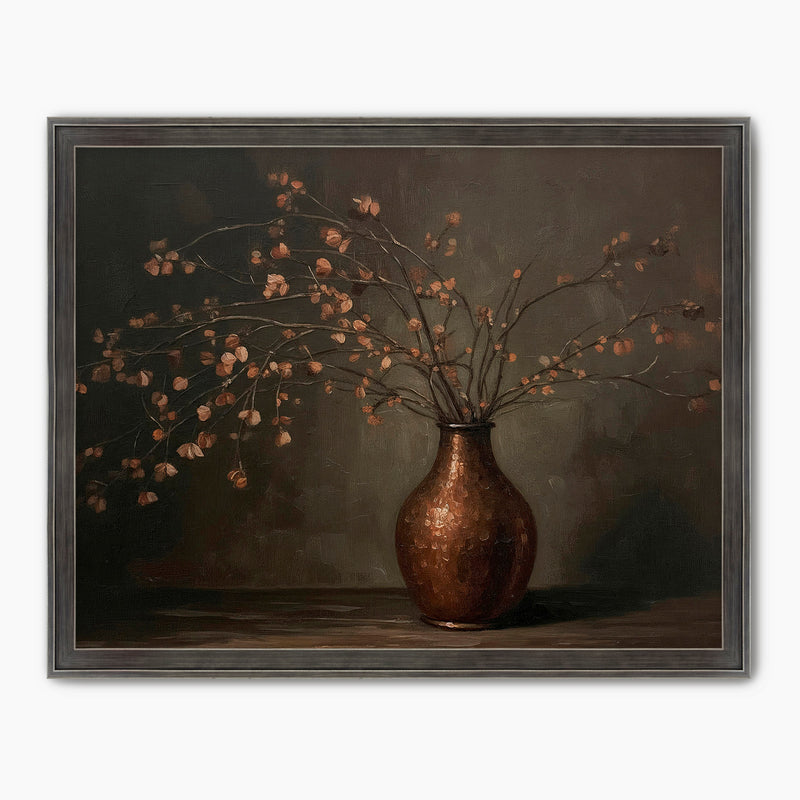 Moody Wabi Sabi Copper Vase - Sage and Rose Prints