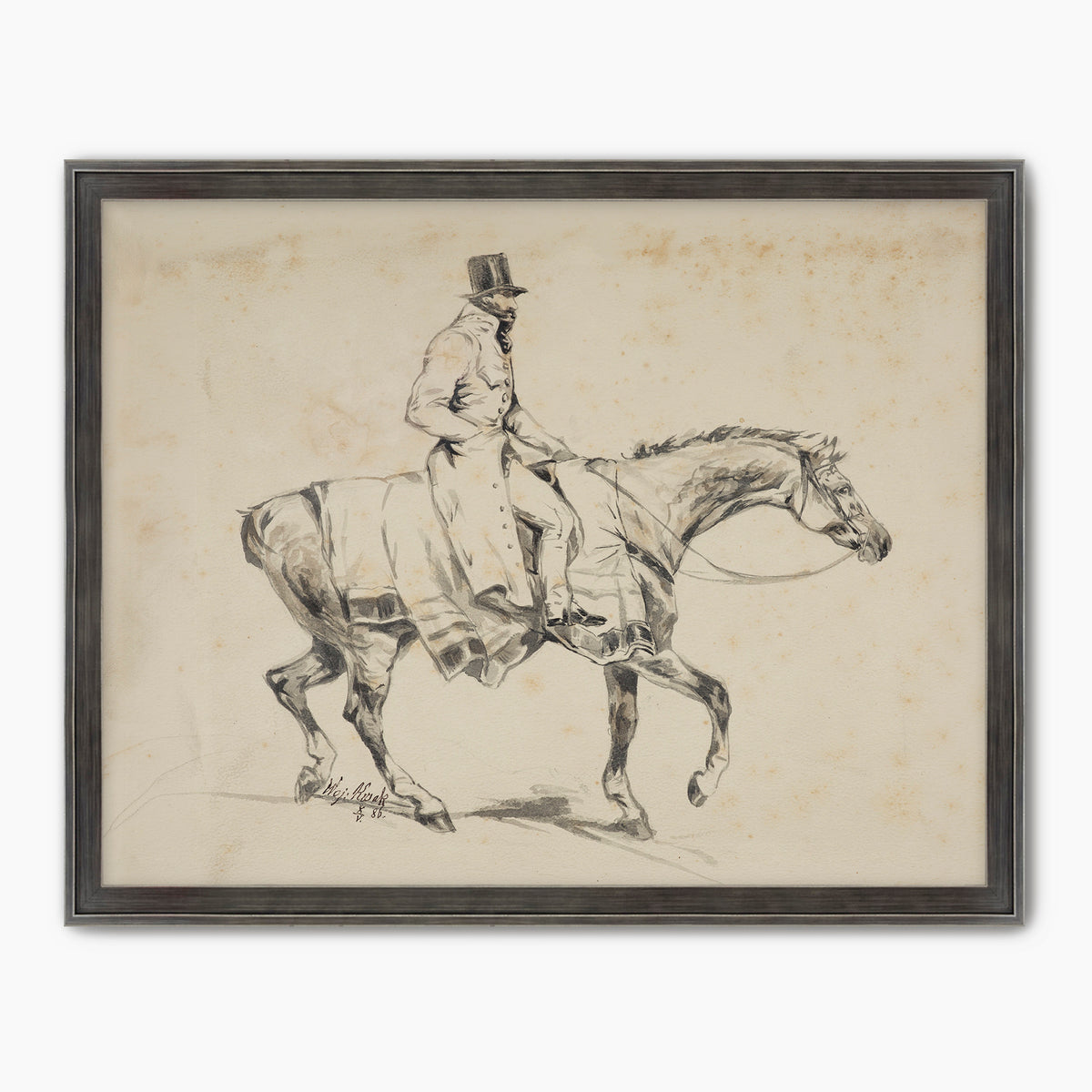 Vintage Horse and Rider Illustration