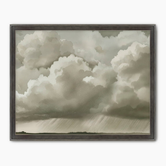 Rain Clouds on the Horizon Watercolor - Sage and Rose Prints