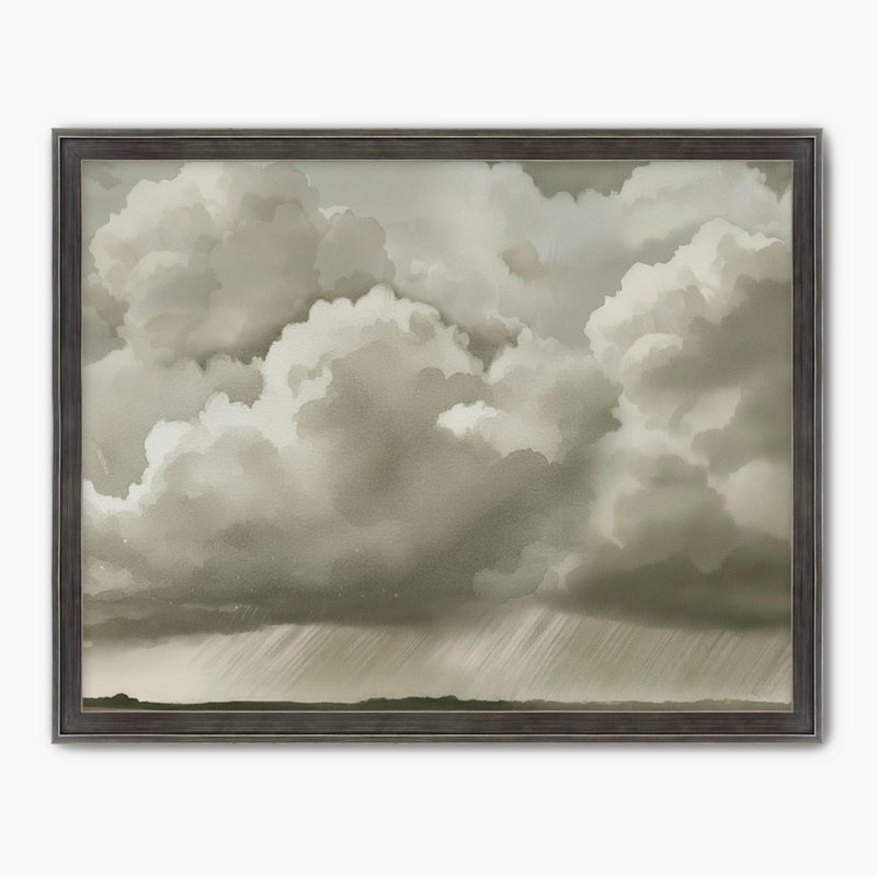 Rain Clouds on the Horizon Watercolor - Sage and Rose Prints