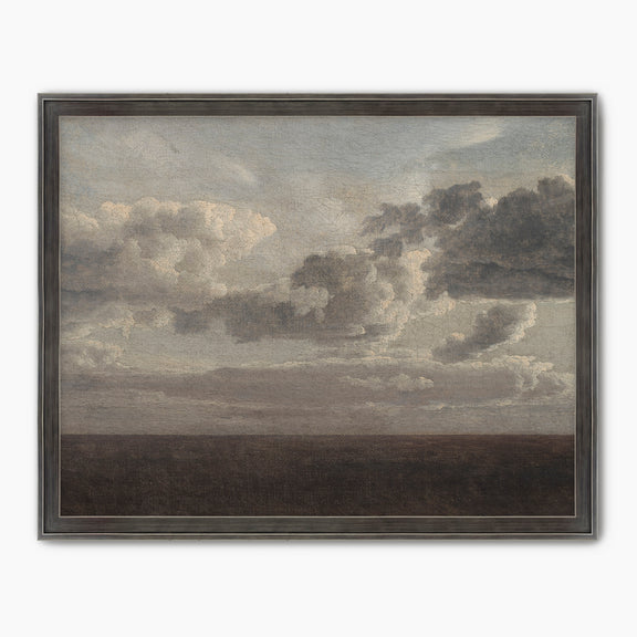 Vintage Old Masters Cloudy Sky Landscape - Sage and Rose Prints
