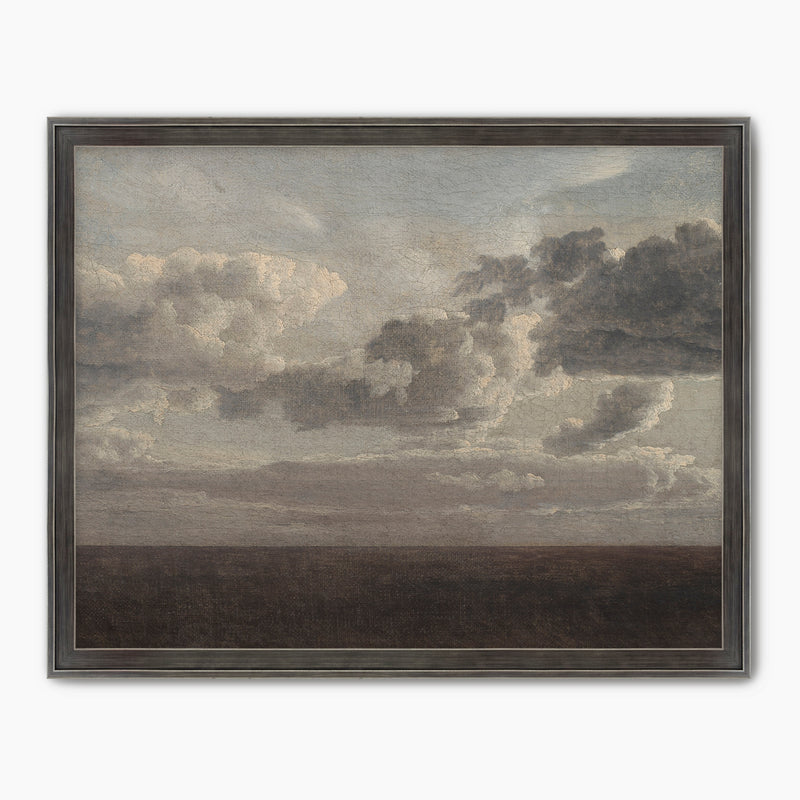 Vintage Old Masters Cloudy Sky Landscape - Sage and Rose Prints