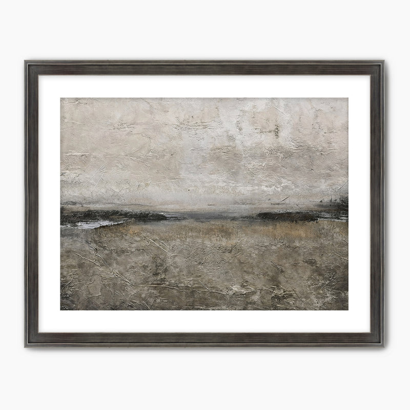 AK-51 Textured Grey Modern Minimalist Abstract Art Print - Sage and Rose Prints
