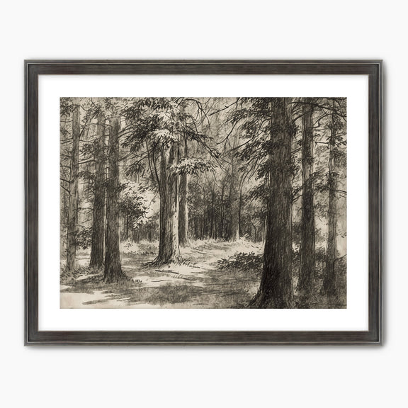 AK-46 Vintage Forest Sketch - Sage and Rose Prints