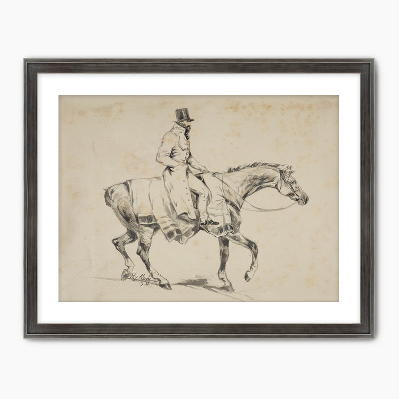 Vintage Horse and Rider Illustration