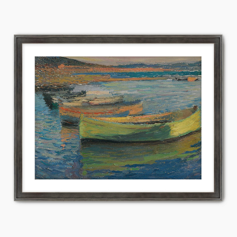 Impressionist Row Boats - Sage and Rose Prints
