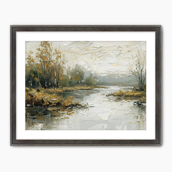 43 Moody Impressionist Marsh Painting Print - Sage and Rose Prints