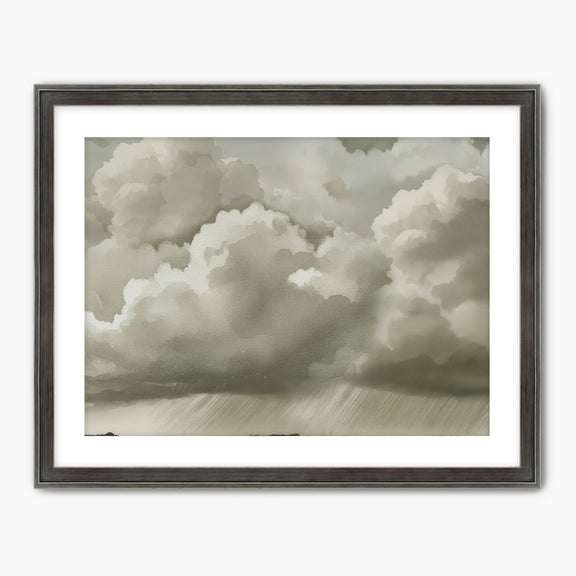 42-Rain Clouds on the Horizon Watercolor - Sage and Rose Prints