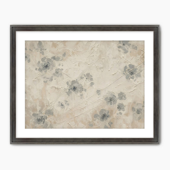AK-50- Abstract Textured Flower Painting Print - Sage and Rose Prints