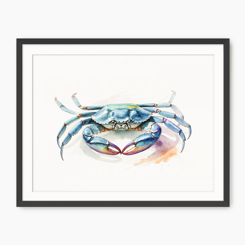 Blue Crab Watercolor Print - Sage and Rose Prints