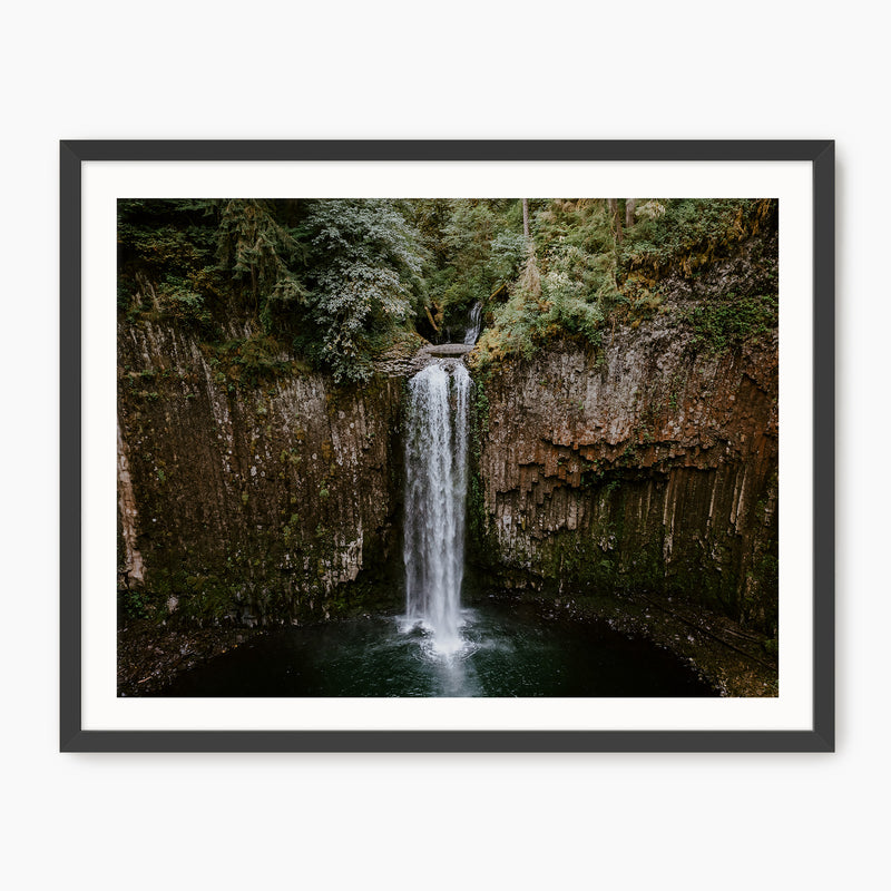 Abiqua Falls Moody Nature Photo - Sage and Rose Prints