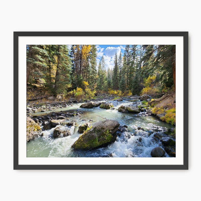 Vibrant Mountain River Photography - Sage and Rose Prints