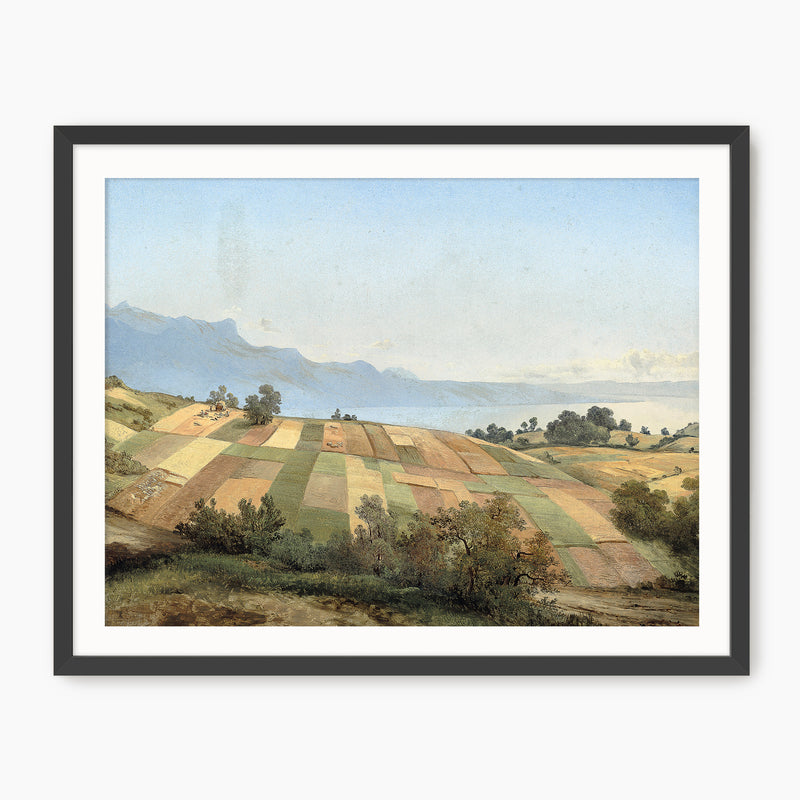 Vintage Farm Landscape - Sage and Rose Prints