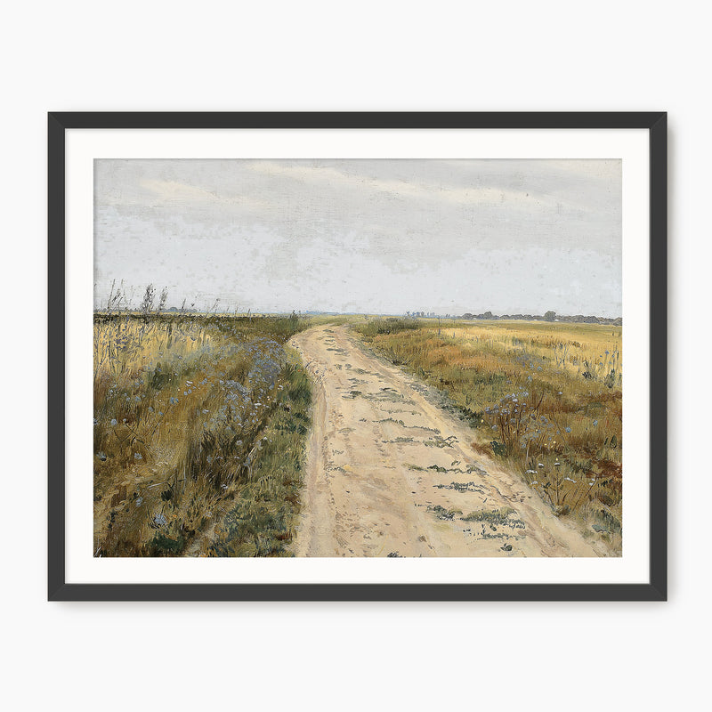 Impressionist Country Road - Sage and Rose Prints