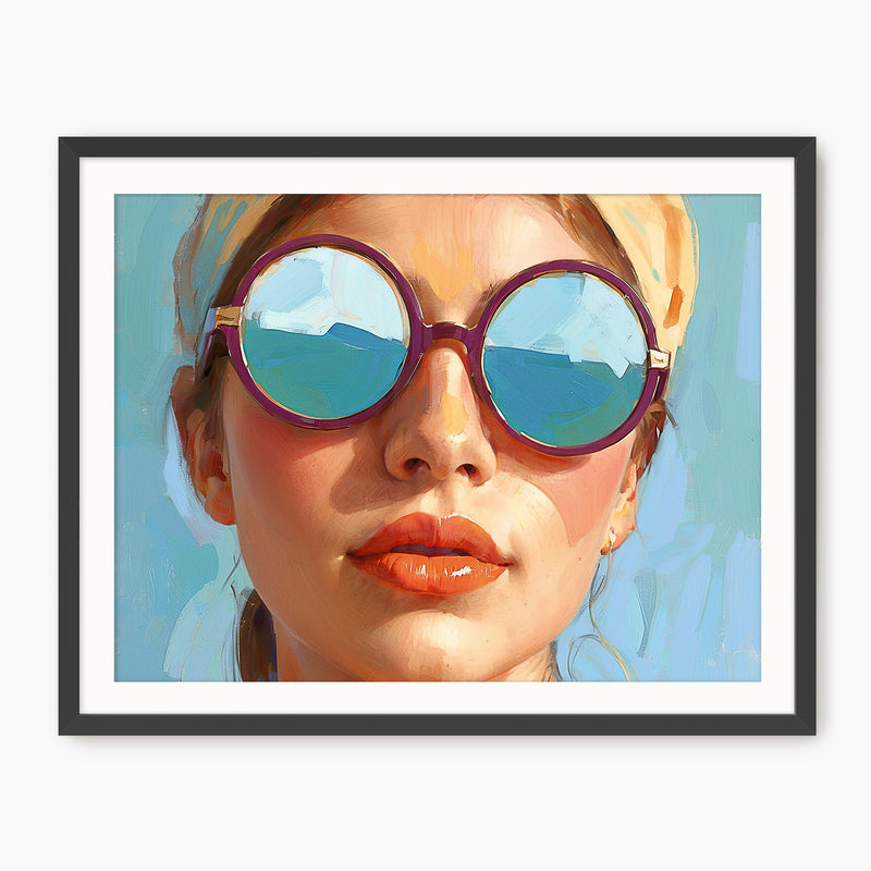 Retro Sunglasses Oil Painting Print - Sage and Rose Prints