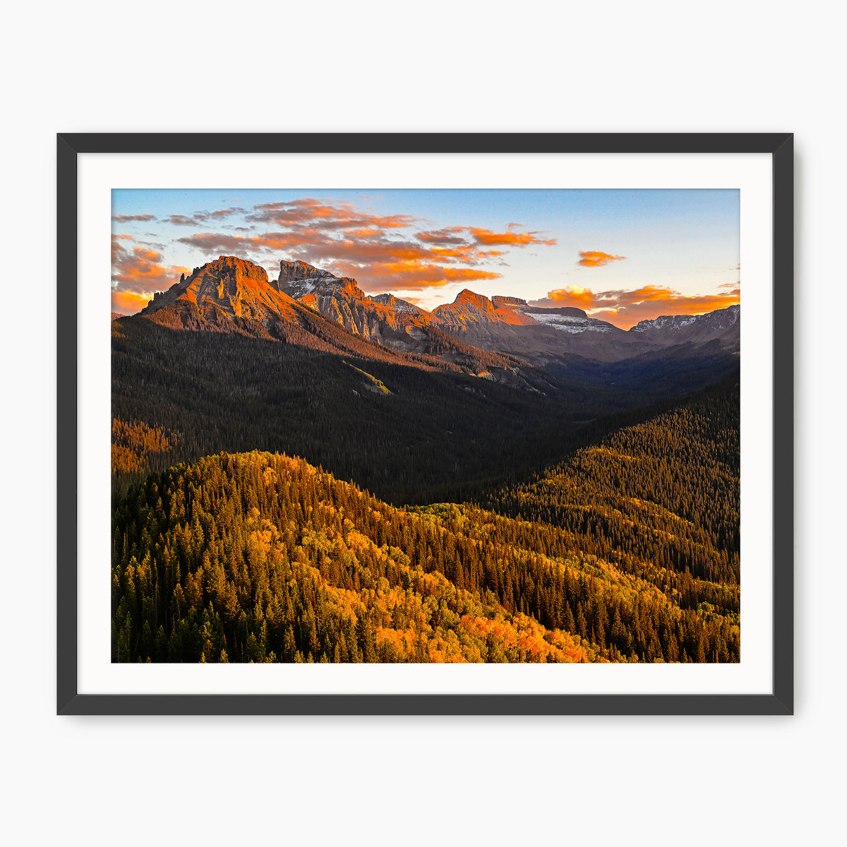 Vibrant Orange Mountain Photography