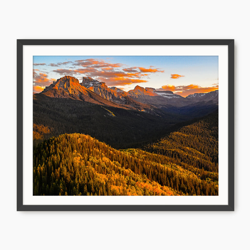 Vibrant Orange Mountain Photography - Sage and Rose Prints